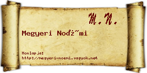Megyeri Noémi névjegykártya