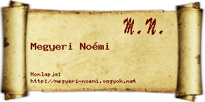 Megyeri Noémi névjegykártya